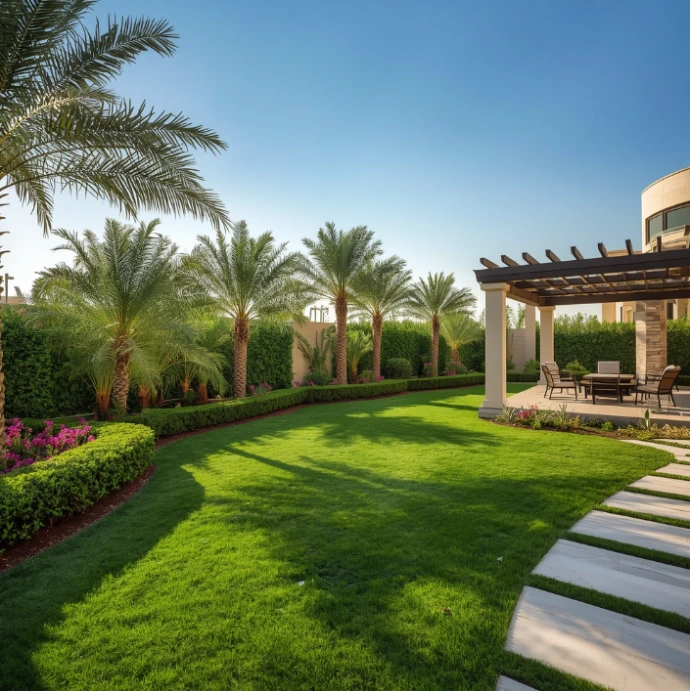 Trusted landscaping specialists in Al Maryah Island Abu Dhabi providing rooftop gardens, waterfront landscaping, pergolas, decorative planting, and sustainable irrigation systems.