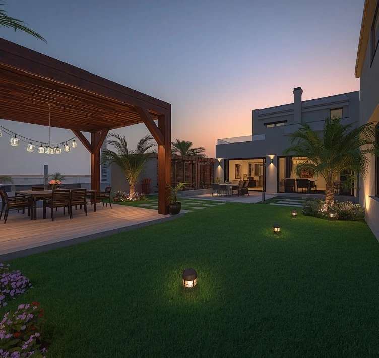 Al Raha Beach featuring bespoke gardens, modern pool construction, artificial grass, decorative pathways, and year-round garden maintenance services. Experience premium landscaping in Al Raha Beach featuring bespoke gardens, modern pool construction, artificial grass, decorative pathways, and year-round garden maintenance services.