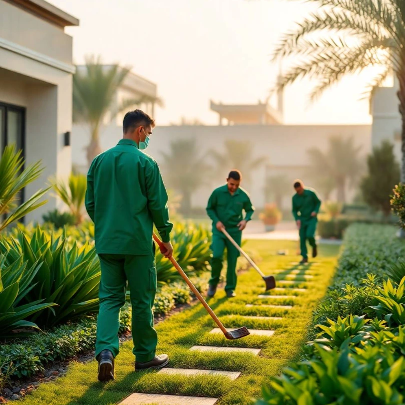 Al Maryah Island Abu Dhabi featuring lush gardens, elegant pathways, palm trees, premium lighting, manicured lawns, and sophisticated outdoor spaces. Luxury villa landscaping in Al Maryah Island Abu Dhabi featuring lush gardens, elegant pathways, palm trees, premium lighting, manicured lawns, and sophisticated outdoor spaces.