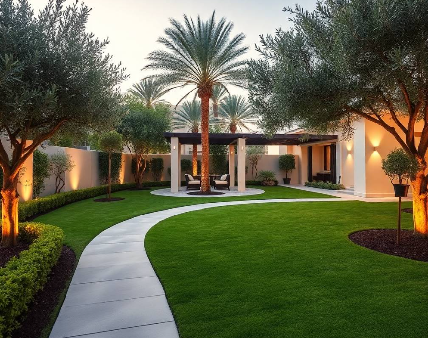 Maintain a greener Al Raha Gardens landscape with expert irrigation care, lawn maintenance, planting, pruning and seasonal garden improvement services.