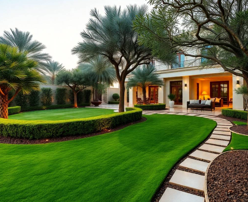 Get complete garden maintenance in Al Bahia Abu Dhabi, including pruning, lawn care, planting, fertilization, irrigation and landscape improvements.