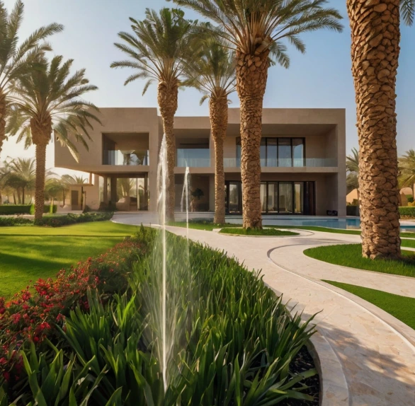 Discover the best landscaping in Al Nahyan Abu Dhabi. We provide garden design, irrigation systems, maintenance, and outdoor living solutions.