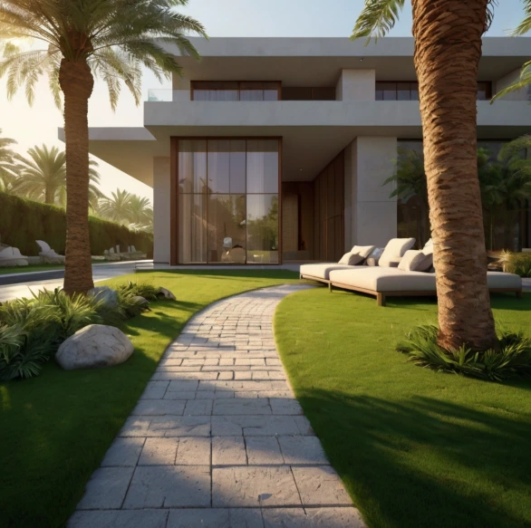 Villa Landscaping Al Markaziyah Abu Dhabi | Outdoor Design Experts | Al Markaziyah, Abu Dhabi
