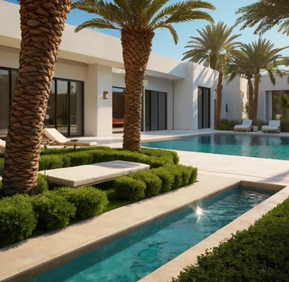 Al Falah Abu Dhabi landscaping experts offering residential & commercial gardens, villa landscaping, swimming pool landscaping, and irrigation services.